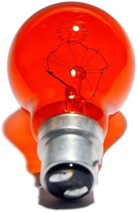 Status 2 x FIREGLOW 60W Classic BC B22 Light Bulbs, Bayonet Cap, Red Glow [Energy Class G]