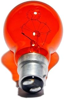 Status 2 x FIREGLOW 60W Classic BC B22 Light Bulbs, Bayonet Cap, Red Glow [Energy Class G]