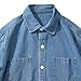 Maiyifu-GJ Men's Denim Jackets Cotton Lightweight Casual Loose Jean Jacket Fashion Distressed Button Down Trucker Coats (Light Blue-8,X-Large)