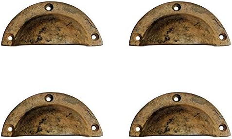 Adonai Hardware Kittim Antique Iron Drawer Pull (Rust Living Finish)