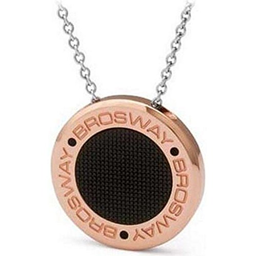 Collier Brosway SIMMETRY en acier pendentif PVD noir rose