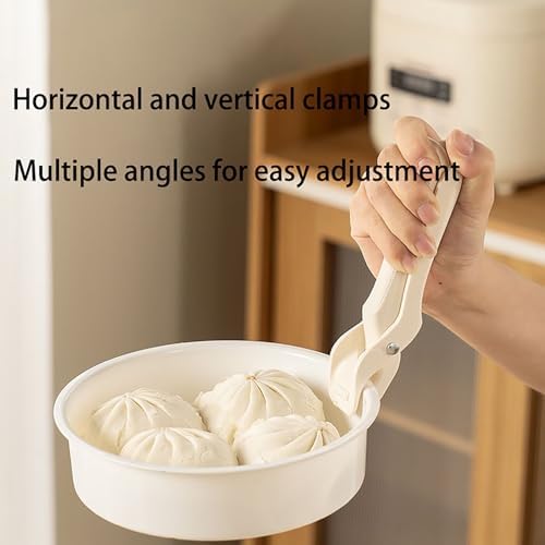 Heat-Resistant Silicone & Plastic Kitchen Tongs, Non-Slip Grip, Ideal for Steaming & Baking, Durable Red Cooking Utensils for BBQ & Food Serving