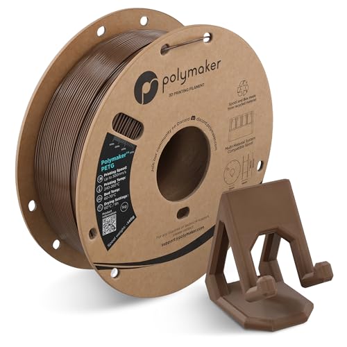 Image of Polymaker PETG Army Brown 3D Printer Filament 1.75mm 1kg, High Speed PETG up to 300mm /s, High Strength New Formula, Excellent Layer Adhesion, Warp Free, Compatible with Most 3D Printers