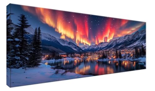 Manualidades de cristal de diamond painting con lienzo grande de aurora