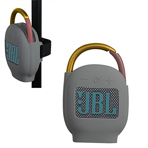 Hermitshell Silicone Carrying Case Replacement for JBL Clip 4 - Portable Mini Bluetooth Speaker (Gray 2) -  230104-04