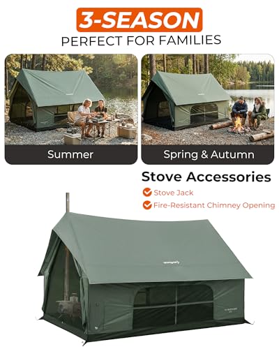 Carpa Hot Tent con Bolsa de Dormir para Camping Familiar miniatura 4