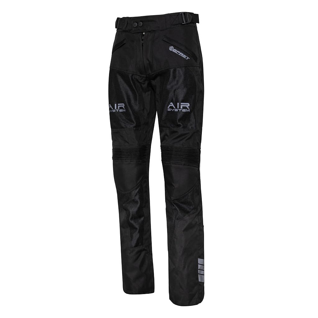 Pantaloni Moto Estivi da Uomo Freezer Pant, con Tessuto Traspirante e Traforato, Nero o Grigio