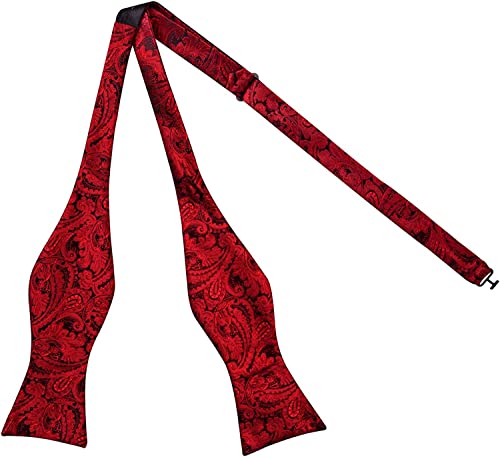 Image of Alizeal Mens Paisley Adjustable Bow Tie Set