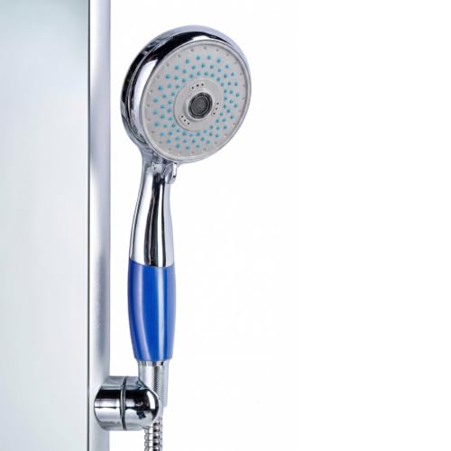 Image of Blue Ocean 52 inch Aluminum SPA392M Shower Panel Tower System with Rainfall Shower Head and 8 Adjustable Massage Jets