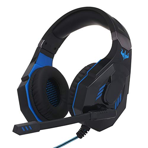Gaming-Headset USB-kabelgebundene Gaming-Headset mit MIC-LED-Lichtbass-Surround-weichen Ohrenschützer for Spiele for