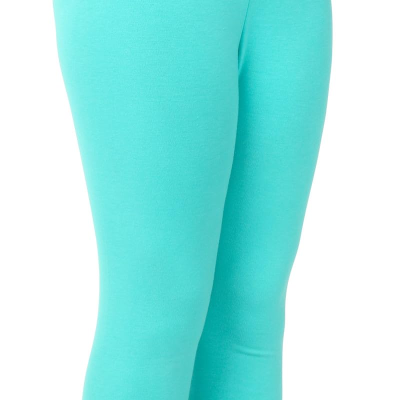 Image of Real Basics Girls Cotton Printed Non-Transparent Regular Fit Ankle Length Leggings (Set of 2)