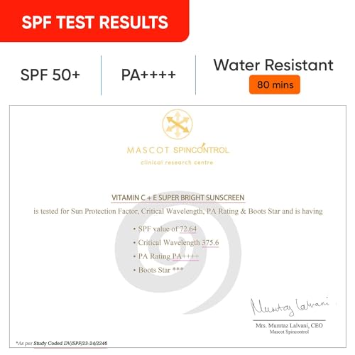 DOT & KEY Vitamin C + E Super Bright Sunscreen Spf 50|Water-Light,UVA/UVB & Blue Light Protection|For Even Toned & Glowing Skin|With Liquid Spf... - Image 3