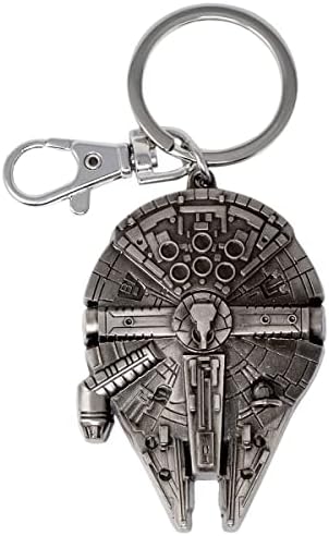 Disney Star Wars Millennium Falcon Pewter Key Ring,Silver,Large