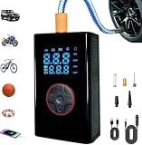 GOMYHOME Tire Inflator Portable Air Compressor Cordless Mini Bike Pump, 4X Faster 150 PSI Car Tires Air Pump with LED Lights Dual Power&Pressure Gauge for Auto, Motorcycles, Bikes, Balls