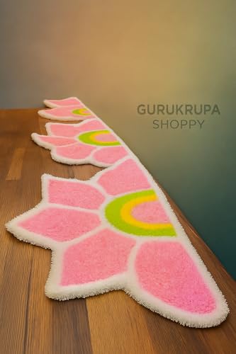 Image of Rangoli Floor Decoration Mat, Haldi & Mehndi Ceremony, Pooja and Festivals | Traditional Floral Design Decorative Mat for Home Entrance, Mandap & Event Decor