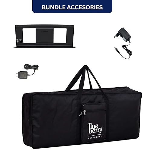 Image of Yamaha PSR-I510 Digital Electronic 61 Keys Keyboard with Power Supply, Blueberry KB-50 Bag