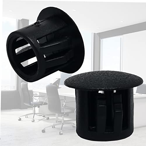 Image of 10mm Black Hole Plugs Plastic Flush Type Hole Plugs Snap in Locking Hole Tube,Tube Fastener Cover,Round Snap in Type Locking Furniture Hole Plugs,Panel Theft-Proof Door Plug(100pcs)