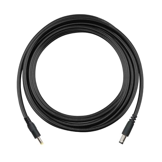 KSK Chewproof Power Cable for Solar Panel Connector, 5.5x2.1 to 4.0x1.7 Male DC Plug, Compatible with Tactacam Reveal,Stealth Cam, Moultrie & Muddy Trail Cameras, 59in/1.5m Length