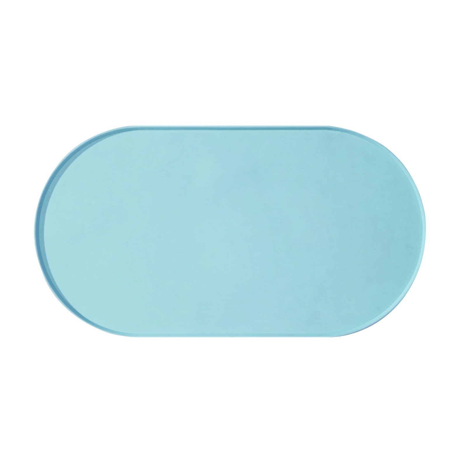 Pet Mat Silicone Non-Slip Bowl Pad Waterproof Leak-Proof Feeding Mat 24 * 45cm Oval Pad