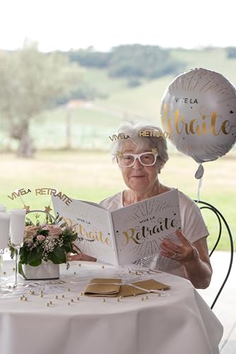 Livre d'or retraite Blanc et or (x1)