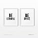 Andaz Press Nursery Kids Room Wall Art, Modern Black and White, Be Strong, Be Brave, 8.5x11-inch Print Poster Signs Gift, 2-Pack, Christmas Birthday Baptism Gift