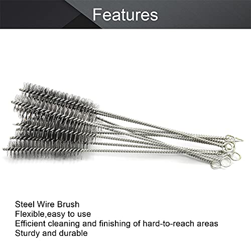 Image of Steel Wire Tube Brush, 1.0-inch Diameter, 12-inch Length,10pcs