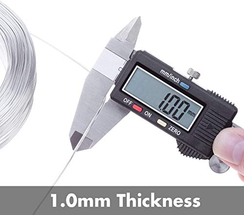 Image of Beadsnfashion 10 Meters Aluminium Craft Wire 1mm Silver Color for DIY Art & Craft Projects, Wire Wrapping, Jewellery Design, Flower Decoration, Floral Arrangement and Handmade Craft Supplies