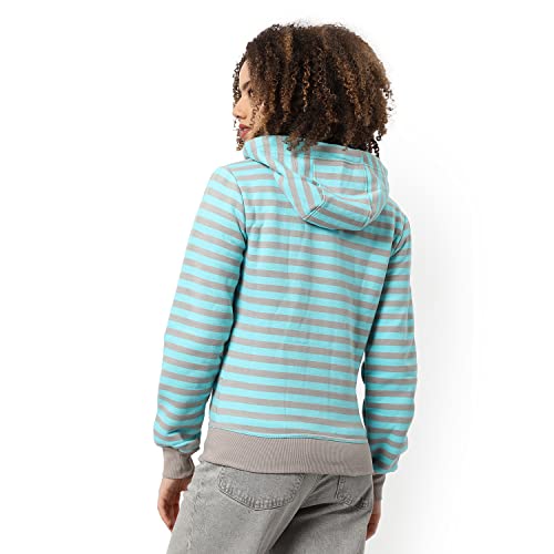 Image of Campus Sutra Women cotton Premium Zipper Hoodie-Grey