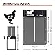 Run-Chicken Tür (grau) Solar Hühnerstall Tür, batteriebetriebene automatische Hühnerstalltür, programmierbare elektrische Hühnertür mit Timer, Lichtsensor, solarbetrieben, Eternal