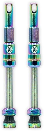 TruTension | FILLFAST Tubeless Valves | for High-Performance, Race, Road & Off-Road Bikes | High-Flow, Anti-Clog Valve | Oil Slick - 44mm