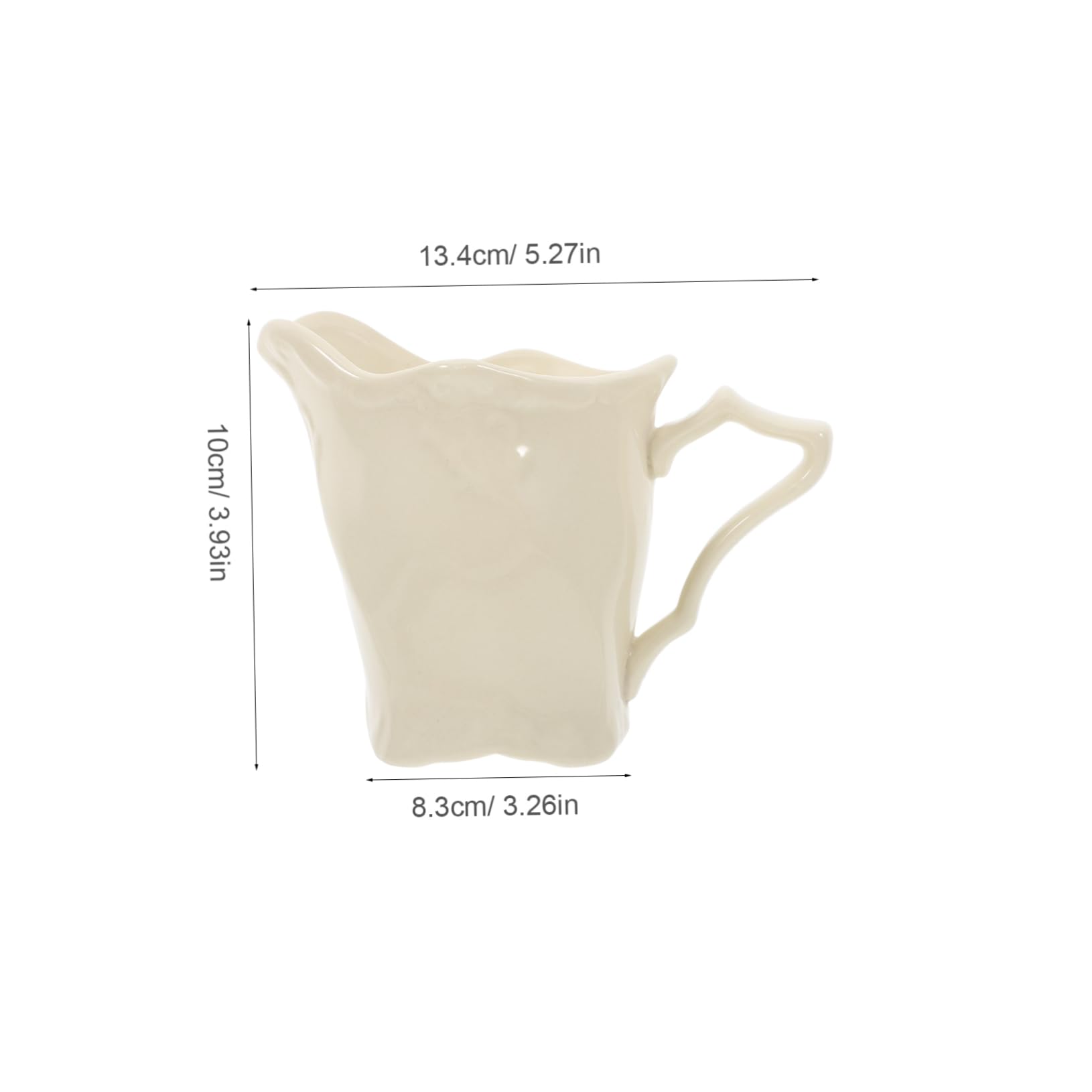 FELTECHELECTR Ceramic Creamer Cup Set Milk Jug Dispenser in Porcelain Tea Cups for Coffee Frother