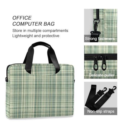 Funda para portátil patrón cuadros verde menta 13-15.6 pulg miniatura 6