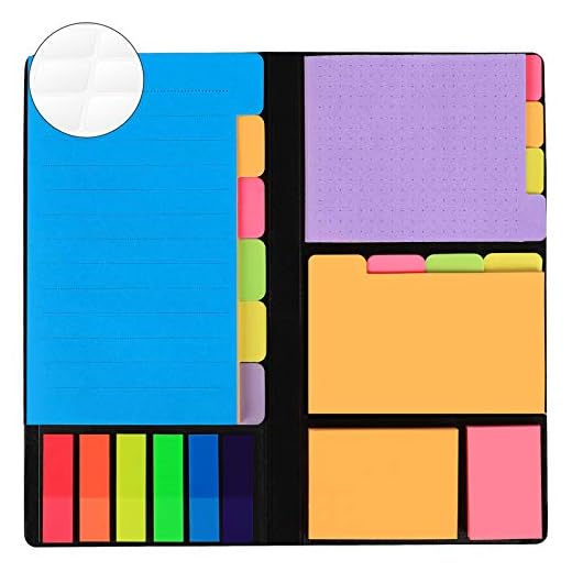 JARLINK 578-in-1 Divider Sticky Notes Set, Super Sticky Page Markers Prioritize with Color Coding, 60 Ruled, 40 Dotted, 40 Blank, 60 Orange and Pink, 150 Index Tabs and 168 Labels