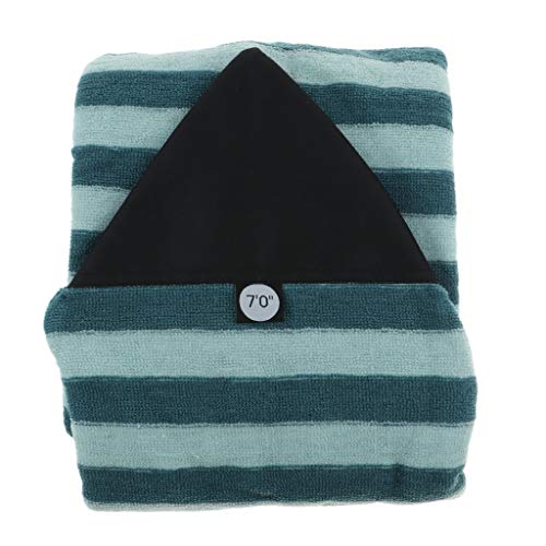 perfk Funda Protectora de Shortboard Funboard, Bolsa de Almacenamiento de de Surf Esquí Windsurf Protección contra Rasguños Daños Sol Golpes, Verde, 7.0 pies