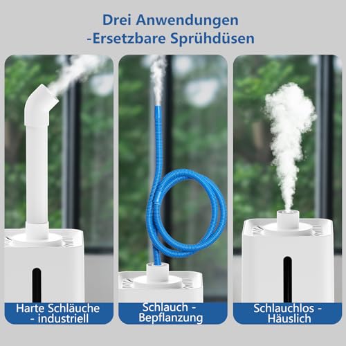 PKBD Luftbefeuchter Growbox, Smart Humidifier Pflanzen, Raumbefeuchter mit Hygrometer/Fernbedienung Luftentfeuchter füR Pflanzenwachstum Und -Vermehrung Schlafzimmer/Kinderzimmer/Wohnzimmer