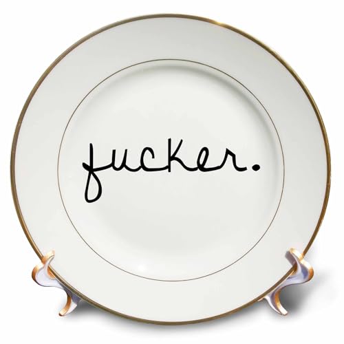 3D Rose cp_235345_1 Fucker Porcelain Plate, 8