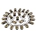 Produktbild 25x Metall Schnullerclip Schnullerkette Hosenträger Strumpfhalter Clip Schnullerkettenclip - Bronze, 20 mm