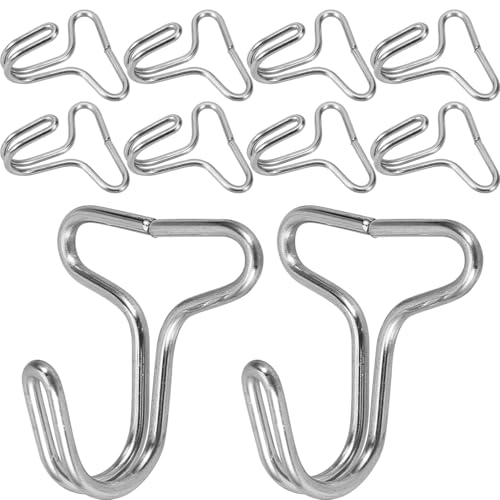 ULTECHNOVO 100 pcs Iron Car Seat Cover Hooks - Silver, 3x3x2cm, 193g - Comfortable Protection, Dual-Line Metal Hooks, S Strap Hooks, Adjustable Multi-Functional for Home