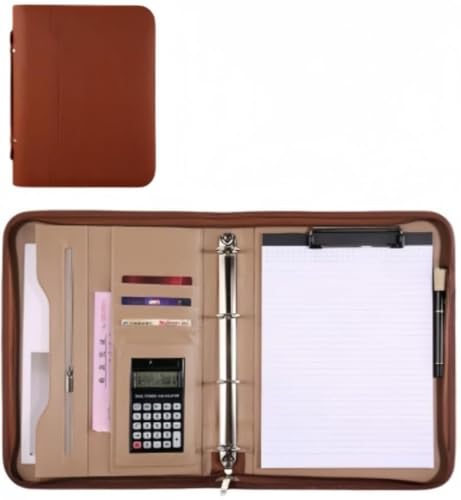EVREFIN多機能バインダー、A4クリップボード、フォルダー、折りたたみ、オフィス (ブラウン)