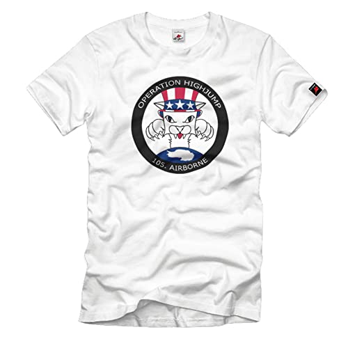 T-Shirt Opération High Jump 105 Airborne Noir Small Anti-Usure