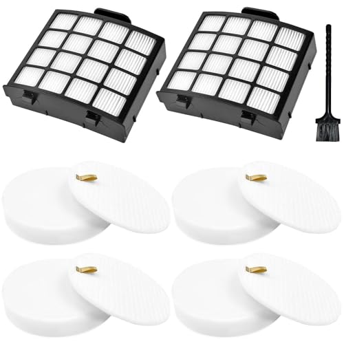 AZ2000 Filter Replacement Parts for Shark Vertex DuoClean PowerFin Upright Vacuum AZ2000 AZ2000W AZ2002 AZ201KT5 AZ201UPG5 AZ21KT501 AZ21KT502 AZ21KT503, 2 HEPA+4 Foam Felt Filters