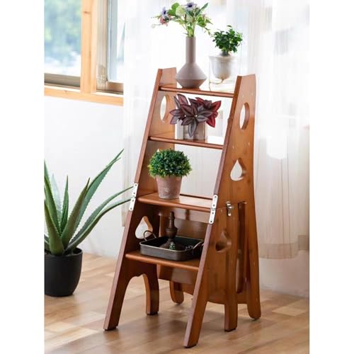 Taburete plegable de madera portátil multifuncional para optimizar espacios pequeños 3