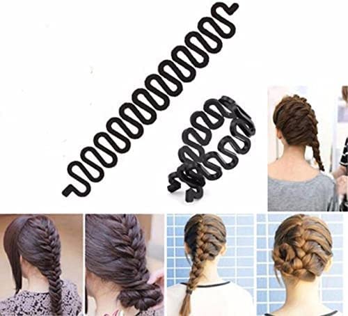 Hair Styling Accessories, Hair Bun Maker Braiding Styling Disk Twist Tools DIY Accessories(#1), Black - Image 3