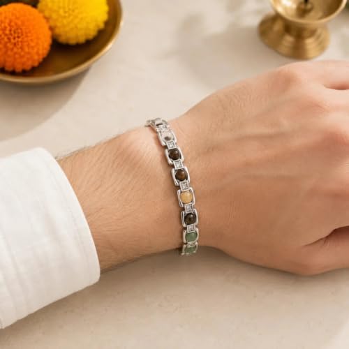 Image of Natural Rudraksha Beaded Bracelet for Men & Women | Spiritual Prosperity & Positive Energy Accessory