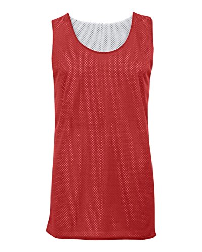 Badger Sport Red/White Youth XL Reversible Mesh Tank Top Jersey Uniform