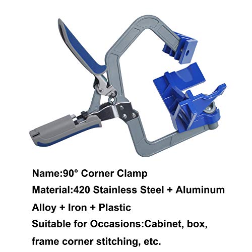90 Degree Corner Clamp, Right Angle Corner Clamps Tools T Joints Multifunction Adjustable Woodworking Corner Jig Fixed Pouch Installer, 3 Pack Locking Clamp #TOP3