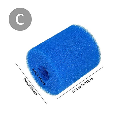 Rubyu filter sponge, filter foam, filter cartridge pool, reusable, washable, filter system accessories. C: 93 * 30 * 102 Mm