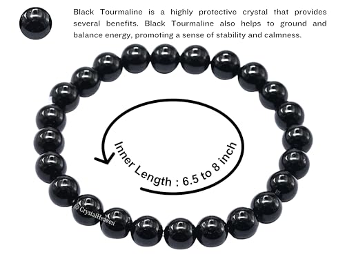 Image of Crystal Heaven Certified Crystal Bracelet for Women Men with Healing Crystal and Reiki Stone - Original Authentic Elastic Beaded Bracelet for Money, Success & Positive Energy