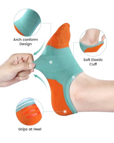 Image of IDEGG No Show Socks Women 10 Pairs Low Cut Anti-Slid Novelty Athletic Casual Invisible Liner Socks