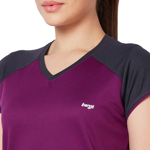Image of berge' Ladies Polyester Dry Fit Western Shirts & Tshirts for Women, Quick Drying & Breathable Fabric, Gym Wear Tees & Workout Tops
